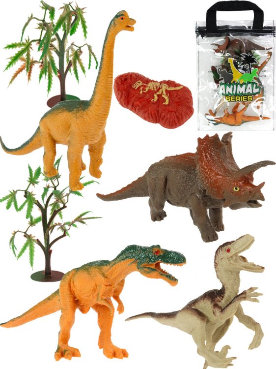 Динозавры 1 (микс, 5 фигур  в пакете) (21х28 см) ( Арт. 2288269)