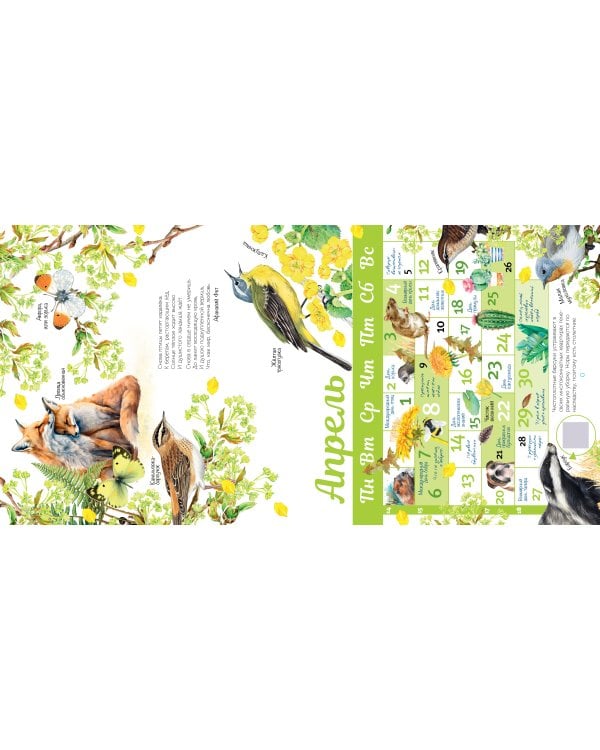 Календарь живой природы с голосами животных 2026 год