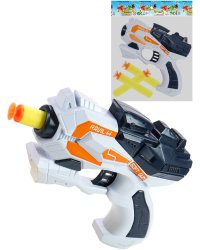 Бластер  "Космический выстрел" (20х4,5х19 см) (3 софт-патрона,в пакете) ( Арт. 2206076)