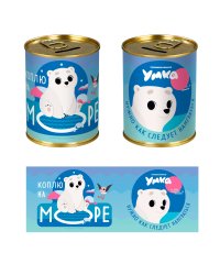 Сувенир, Копилка, ж/банка d-7,6см, h-9,5см, Умка