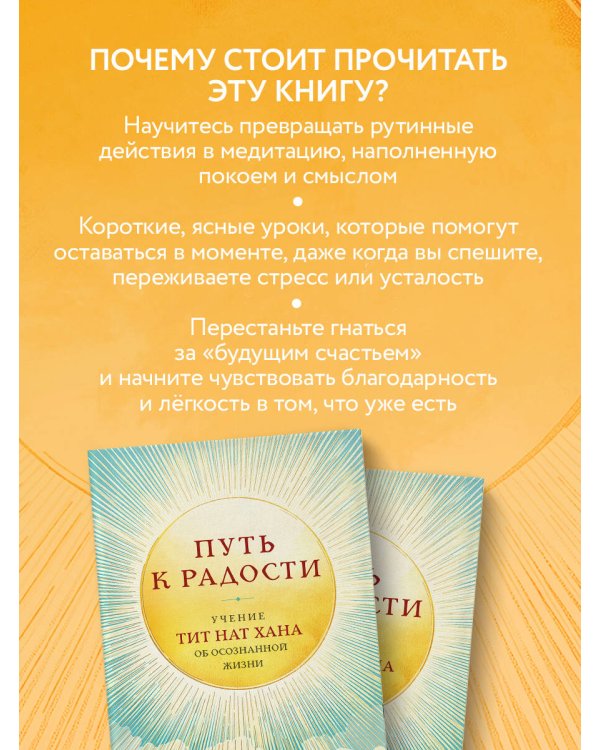 Путь к радости. Учение Тит Нат Хана об осознанной жизни. Ешь, гуляй, сиди, люби отдыхай осознанно.