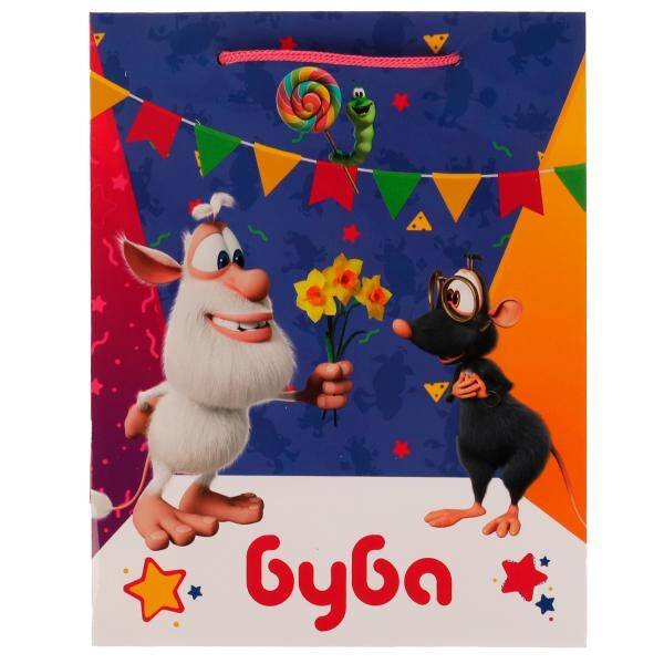 Пакет малый m БУБА 18*22,7*10 см, буба ЧУДО ПРАЗДНИК в кор.150шт