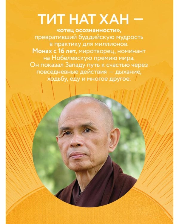Путь к радости. Учение Тит Нат Хана об осознанной жизни. Ешь, гуляй, сиди, люби отдыхай осознанно.