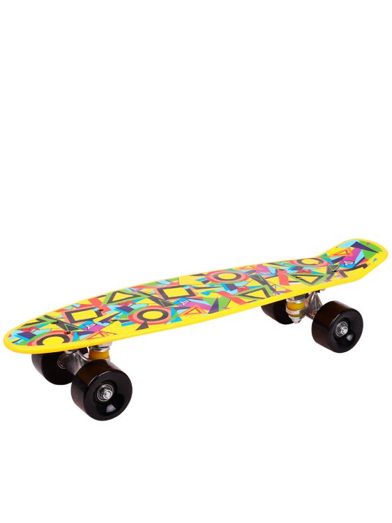 Скейтборд "Ритм-1"пластик,основа аллюм.,(56х15х10)(колеса ПУ 60мм) ( Арт. 883-4)