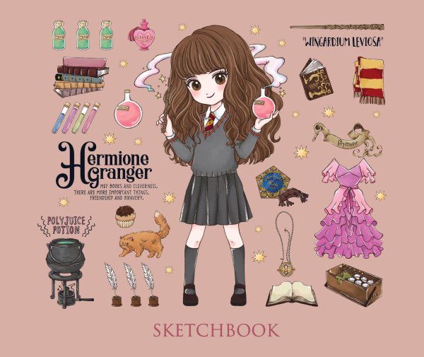 Вселенная Harry Potter/ Гарри Поттер Скетчбук. Гермиона Грейнджер. Коллекция «Cute kids» (твердый переплет, 96 стр., 240х200 мм)