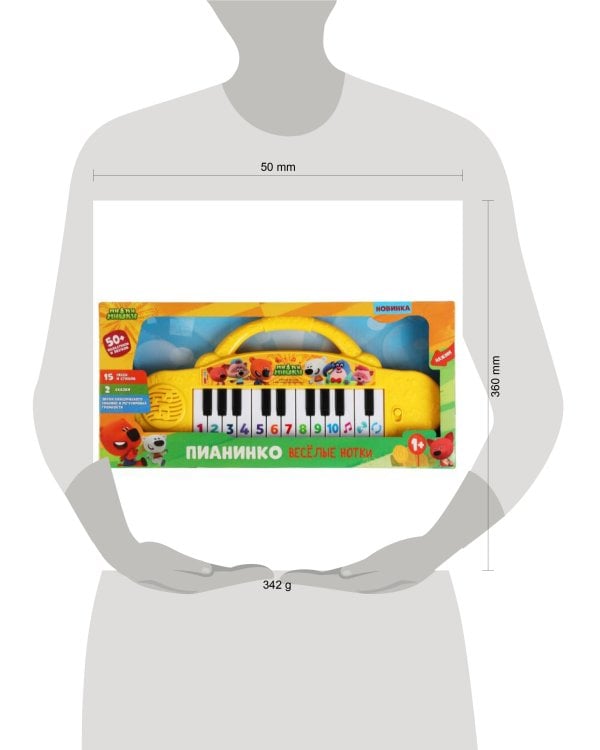 Пианинко веселые нотки Ми-ми-мишки 50 песен,стихов,звуков.звуки пианино.кор.бат. Умка в кор.60шт