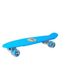 Пенниборд пластик (56х15) (колеса PU, макс.вес 50-60 кг) синий (арт.M350-1sB)