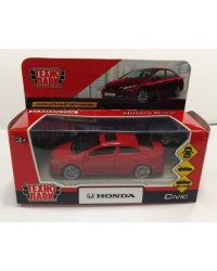 Машина металл "HONDA CIVIC", длина 12см, открыв. двери, инерц, красный, в кор.Технопарк в кор.2*36шт
