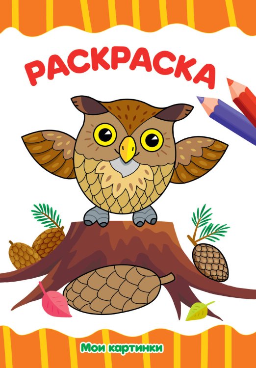 CЕРИЯ: РАСКРАСКИ А4 эконом, 8 листов, мелов.обл., 195х276 (Проф-Пресс) РАСКРАСКА А4 эконом. МОИ КАРТИНКИ