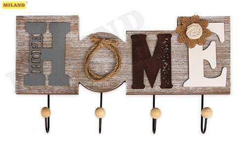 Ключницы (MILAND) Держатель для ключей/одежды Любимый дом (4 крючка) УД-5072