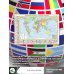 Политическая карта мира с флагами А1 (в новых границах)