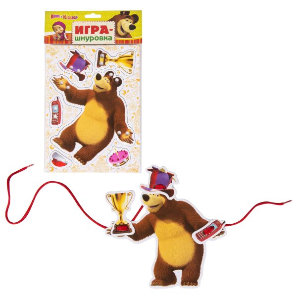 Отсутствует (РОСМЭН) Маша и Медведь. Шнуровка (Миша)