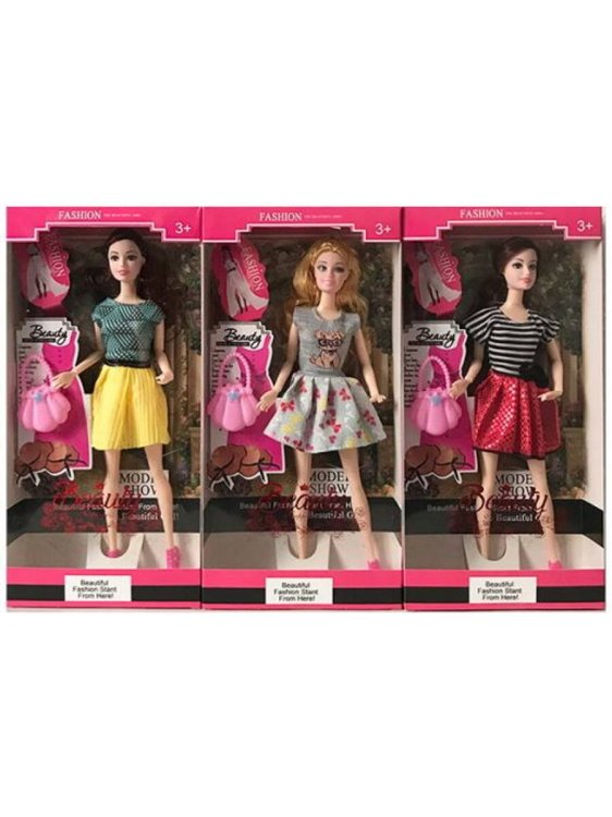 Кукла (28 см) "Вечерняя прогулка Дарьи"(сумочка,шарнирная, микс: 3 вида,в кор.) ( Арт. 2223759)