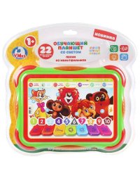 Обучающий планшет песни из м/ф, "Союзмультфильм" учим цифры, формы и цвета "Умка" в кор.2*24шт