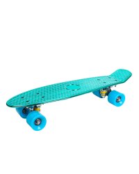 Скейтборд(56х14,5х10) цвет метал.дека пластик,основа аллюм.,колеса ПУ 60мм со свет. ( Арт.WX-215B)