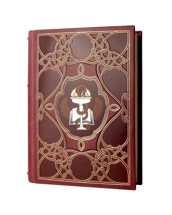 Врачи. Всемирная история медицины в лицах. Книга в коллекционном кожаном переплете ручной работы с окрашенным и золоченым обрезом и многоцветным тиснением