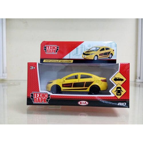 "ТЕХНОПАРК" (Умка) МАШИНА "ТЕХНОПАРК" МЕТАЛЛ. ИНЕРЦ. KIA RIO 12СМ, ОТКРЫВ. ДВЕРИ И БАГАЖНИК В РУСС. КОР. в кор.2*36шт