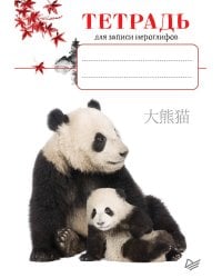 Тетрадь для записи иероглифов_Панды