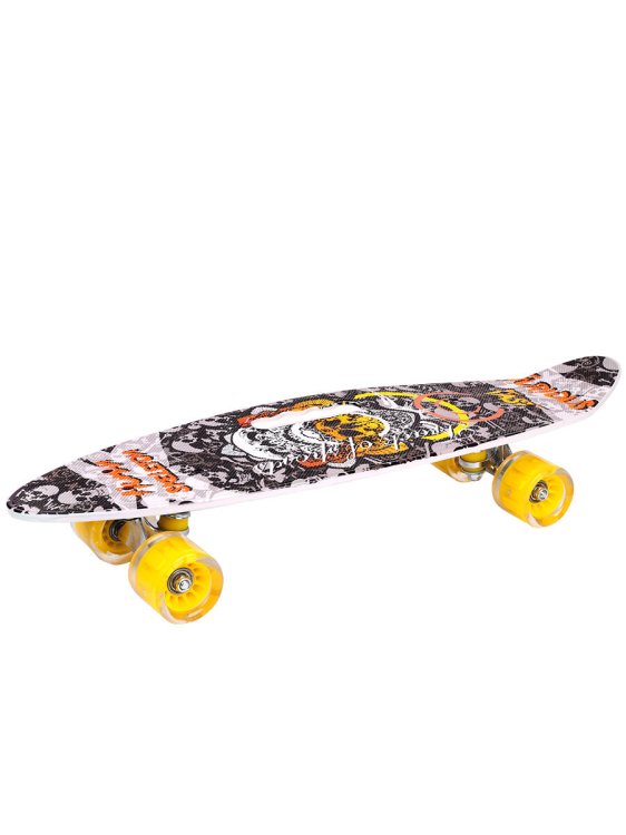 Скейтборд "Стремительный-1"  плас,основа аллюм.,(59х16,5х10)(колеса ПУ60мм со свет)( Арт. H1904-3/3)