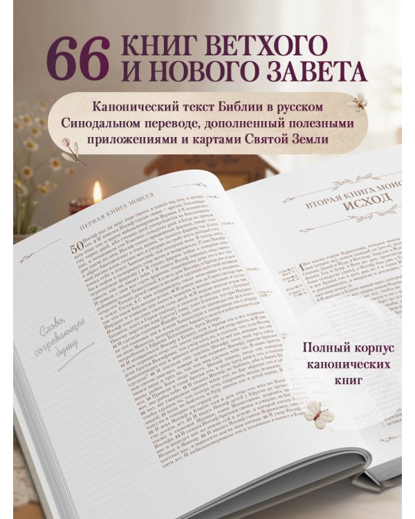 Библия в русском синодальном переводе с полями для записей