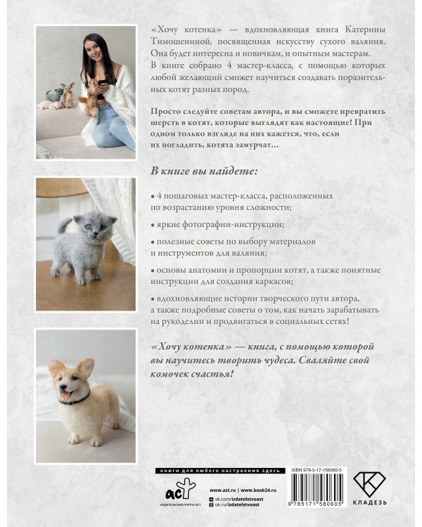 Хочу котенка. Создание реалистичных котят в технике сухого валяния