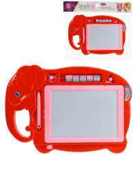 Доска для рисования магнитная  черно-белая со счетами "Слон" 33,5*23,5 см, пакет (Арт. 8015)