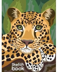 СКЕТЧБУК А5. ЛЕОПАРД (выб.лак)