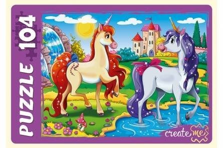 05. ПАЗЛЫ 104 элемента (Рыжий Кот) 75. ПАЗЛЫ 104 элемента. ДВА ЕДИНОРОГА И ЗАМОК (Арт. ПУ104-0466)