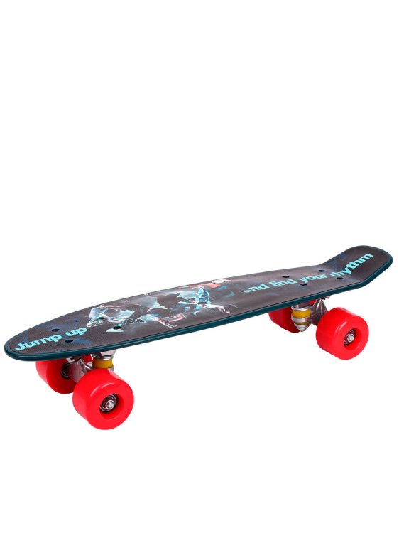 Скейтборд "Ритм"пластик,основа аллюм.,(56х15х10)(колеса ПУ 60мм) ( Арт. 883-3)