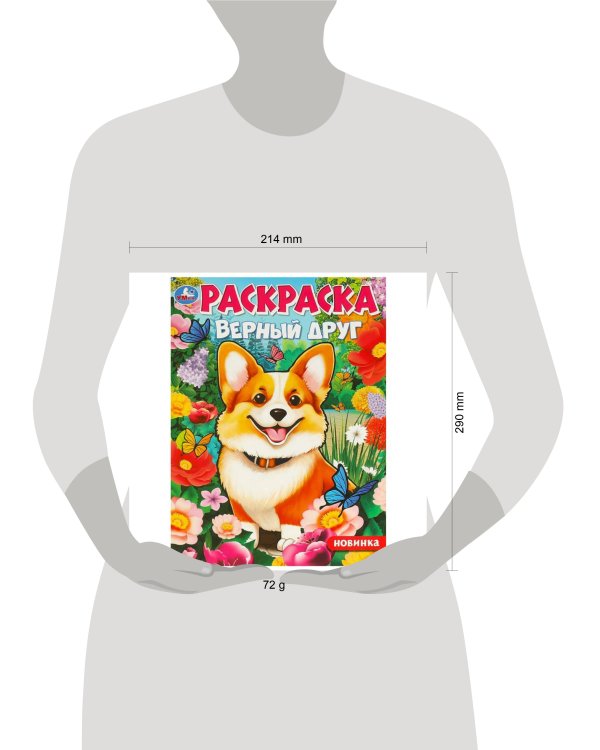 Верный друг. Раскраска. 214х290  мм. Скрепка. 16 стр. Умка в кор.50шт