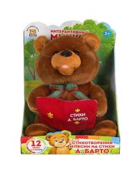 Игрушка мягкая интерактивная БАРТО А. мишка 12 стихов и песен, в кор. МУЛЬТИ-ПУЛЬТИ в кор.12шт