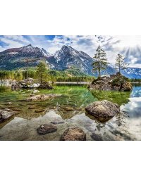 Алмаз.мозаика(класс.)30х40 см,на карт.с част.зап.(14 цв.)Спокойствие весенней природы (Арт. ACA038)