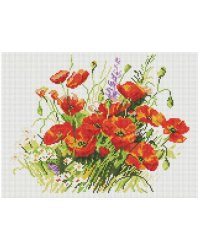 Мозаика на подрамнике. Танцующие маки (052-ST-S)