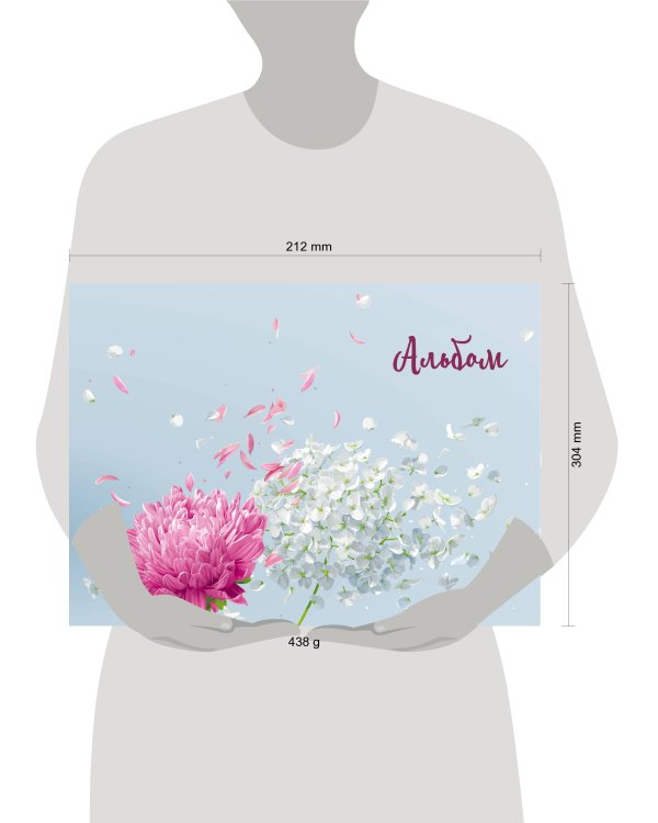 Астры. Альбом для рисования (формат А4, 80 страниц, офсет 160 гр., евроспираль)