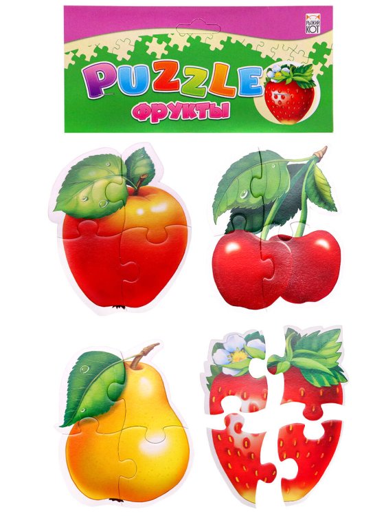 04. ПАЗЛЫ МЯГКИЕ ДЛЯ МАЛЫШЕЙ (ИЗОЛОН) (Рыжий Кот) Пазлы мягкие для малышей ФРУКТЫ (изолон) Арт. П-5423