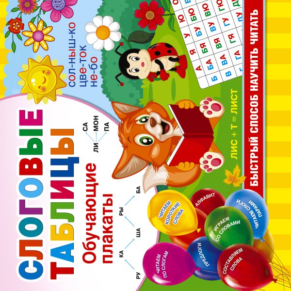 Обучающие плакаты под одной обложкой Слоговые таблицы. Быстрый способ научить читать