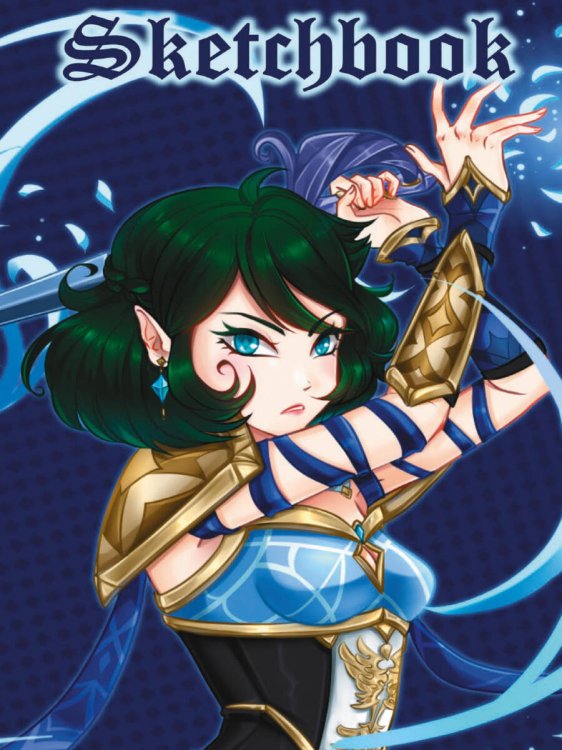 СЕРИЯ: СКЕТЧБУК АНИМЕ 40л выб.лак, кругл.углы, резинка, 130х210 (бумага 70 гр люкс крим) (Проф-Пресс) СКЕТЧБУК АНИМЕ. ДЕВОЧКА-ВОИН