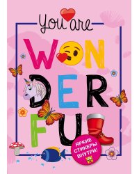 Блокнот. Эмодзи. You are wonderful! (со стикерами)