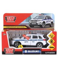 Машина металл свет-звук SUZUKI VITARA ПОЛИЦИЯ 12 см, двери, багаж, кор. Технопарк в кор.2*36шт