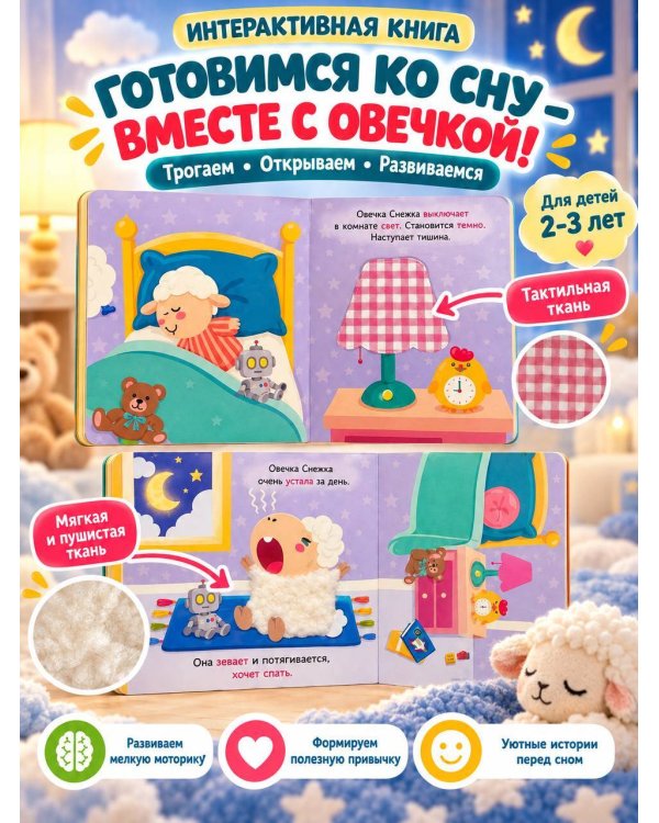 Дополнительное изображение книги «Засыпай с овечкой Снежкой!»