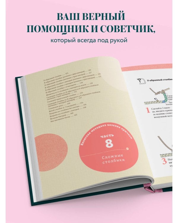Дополнительное изображение книги «Вязание крючком. Полный японский справочник. 115 техник, приемов вязания, условных обозначений и их сочетаний. 2-е издание»