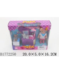 Мини-кукла в наборе (20х5х16,2 см) "Маша-ветврач" (аксесс., питомцы) в коробке (Арт. 1772250)