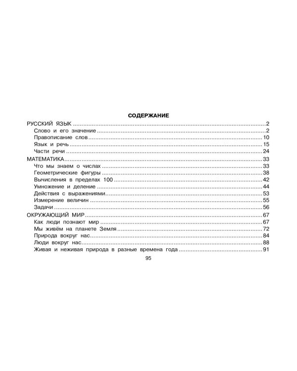 Все таблицы для 2 класса. Русский язык. Математика. Окружающий мир