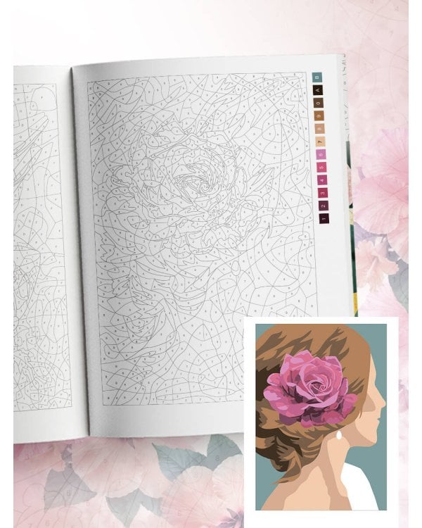 Прекрасные цветы. Раскраска по номерам