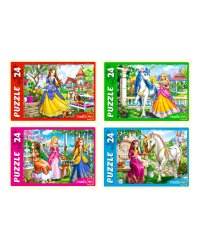 ПАЗЛЫ 24 элемента. ВОЛШЕБНЫЙ МИР ПРИНЦЕСС (Арт. П24-0621) кратно 32