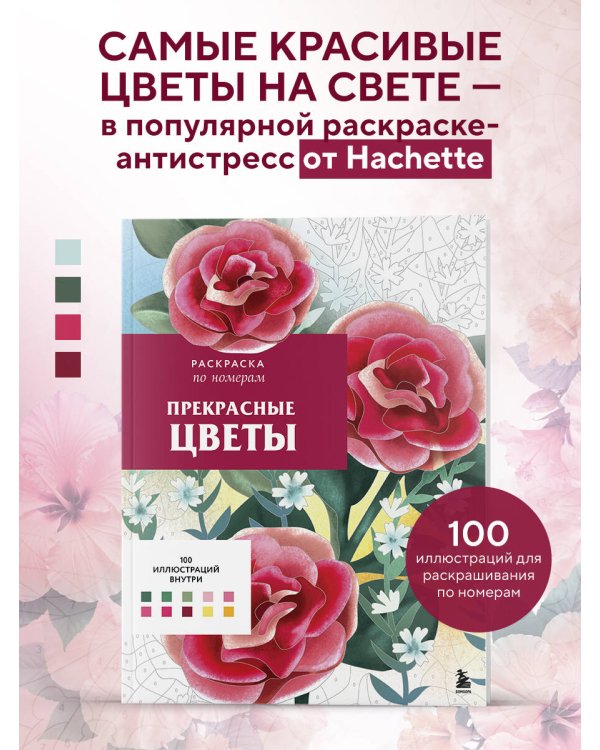 Прекрасные цветы. Раскраска по номерам