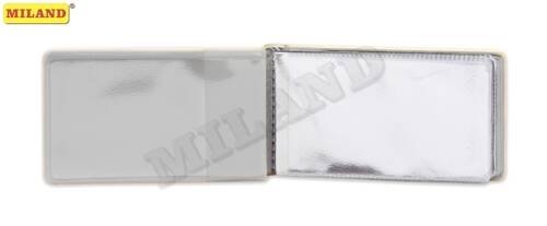 Визитница горизонтальная, мягкая экокожа МАТОВАЯ СИНЯЯ "Стандарт" 20 листов 40 карт ВЦ-9780