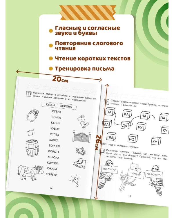 Читаю слова и предложения: для детей 6-7 лет (ч/б)