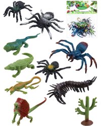 Насекомые в наборе (пауки, ящерицы в пакете) (11 фигур) 21,5х25,0 см ( Арт. 2094187)