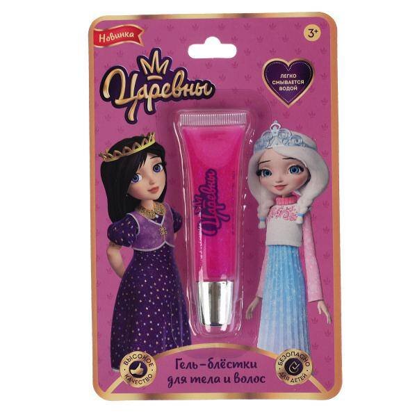 БЛЕСТКИ ДЛЯ ТЕЛА И ВОЛОС (Умка) Косметика ДЛЯ ДЕВОЧЕК Царевны гель-блестки для волос и тела 13мл розов блис МИЛАЯ ЛЕДИ в кор.4*24шт
